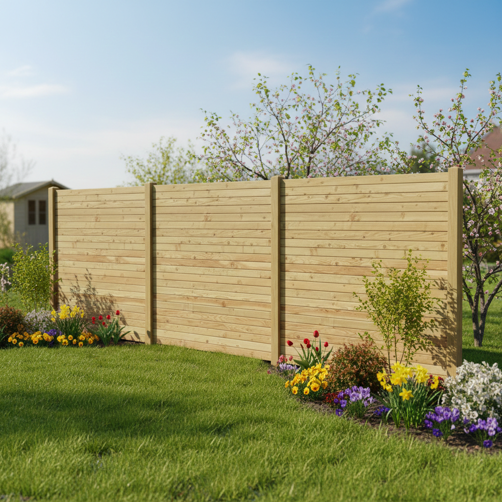 Płot drewniany Rhombus